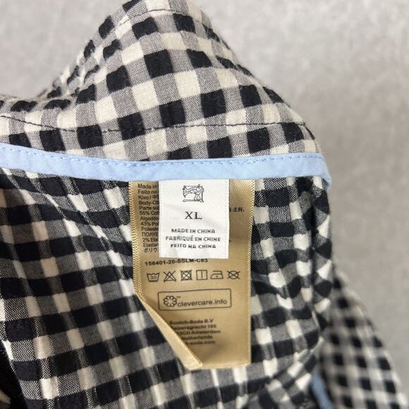 Scotch & Soda Pants Women's Size XL Aloha Hula Trouser High Rise Gingham Check - Picture 14 of 15